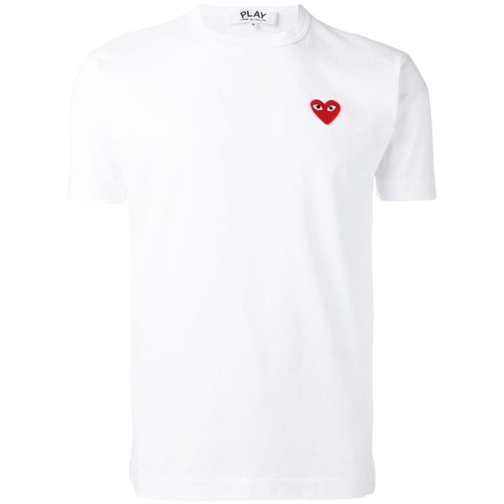 Comme Des Garçons Play Men Red Heart Cotton T-Shirt